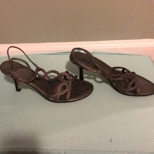 Silver sandal strappy. Gently worn